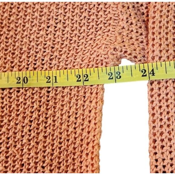J. Crew Womens Sz M Peach Linen Open Knit Cover Up Layer - Picture 6 of 8